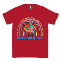 Red teacherlife and teacher gnome rainbow Classic Tee - Artiststas