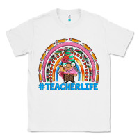 White teacherlife and teacher gnome rainbow Classic Tee - Artiststas