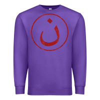 Purple nazarene n christian in arabic symbol t shirt Premium Sweatshirt - linhVisuals