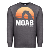 Charcoal Heather moab utah arches national park vintage retro outdoor hiking pullover h Premium Sweatshirt - linhVisuals