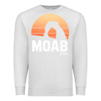 Oatmeal Heather moab utah arches national park vintage retro outdoor hiking pullover h Premium Sweatshirt - linhVisuals