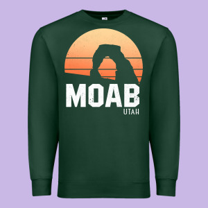 Moab Utah Arches National Park Vintage Retro Outdoor Hiking Pullover H Premium Sweatshirt Designed By Linhvisuals