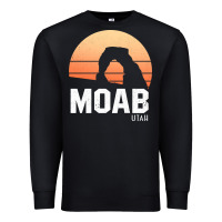 Black moab utah arches national park vintage retro outdoor hiking pullover h Premium Sweatshirt - linhVisuals