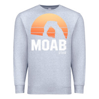 Heather Grey moab utah arches national park vintage retro outdoor hiking pullover h Premium Sweatshirt - linhVisuals