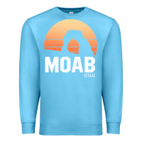 Ocean Blue moab utah arches national park vintage retro outdoor hiking pullover h Premium Sweatshirt - linhVisuals