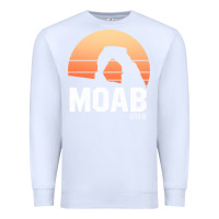 White moab utah arches national park vintage retro outdoor hiking pullover h Premium Sweatshirt - linhVisuals