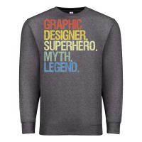 Charcoal Heather funny graphic designer t shirt Premium Sweatshirt - linhVisuals