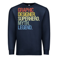 Navy funny graphic designer t shirt Premium Sweatshirt - linhVisuals