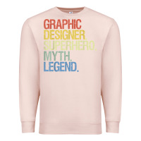 Pale Pink funny graphic designer t shirt Premium Sweatshirt - linhVisuals