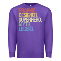 Purple funny graphic designer t shirt Premium Sweatshirt - linhVisuals