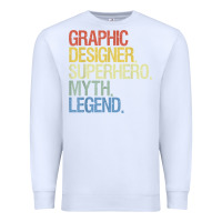 White funny graphic designer t shirt Premium Sweatshirt - linhVisuals