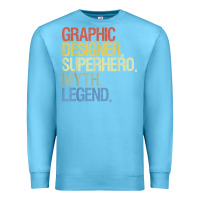 Ocean Blue funny graphic designer t shirt Premium Sweatshirt - linhVisuals