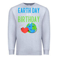 Heather Grey earth day is my birthday shirt pro environment party gift t shirt Premium Sweatshirt - linhVisuals