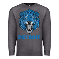 Charcoal Heather funny vintage lion face head detroit gifts tank top Premium Sweatshirt - linhVisuals