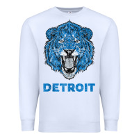 White funny vintage lion face head detroit gifts tank top Premium Sweatshirt - linhVisuals