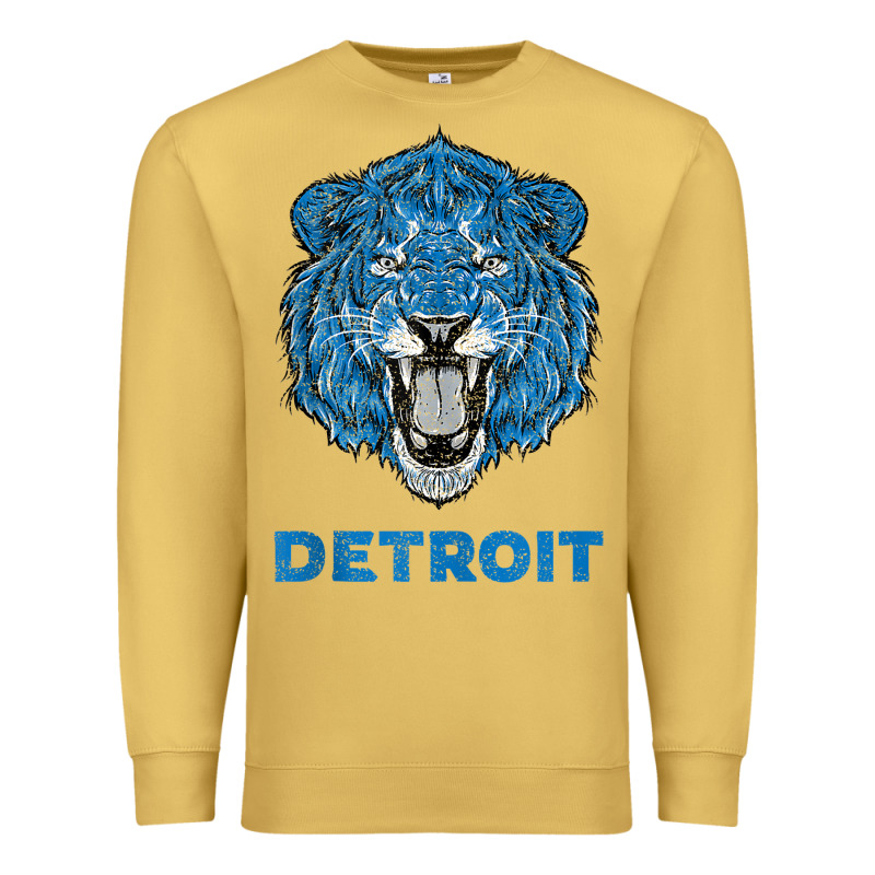 Funny Vintage Lion Face Head Detroit Gifts Tank Top Premium Sweatshirt by linhVisuals | Teevron