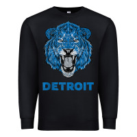 Black funny vintage lion face head detroit gifts tank top Premium Sweatshirt - linhVisuals