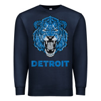 Navy funny vintage lion face head detroit gifts tank top Premium Sweatshirt - linhVisuals
