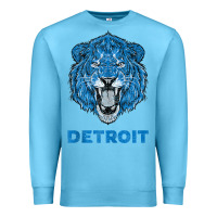 Ocean Blue funny vintage lion face head detroit gifts tank top Premium Sweatshirt - linhVisuals