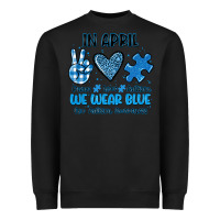 Black in april we wear blue Heavyweight Sweatshirt - JahusDesignShop