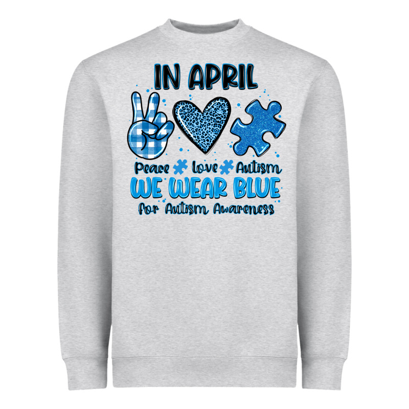 In April We Wear Blue Heavyweight Sweatshirt by JahusDesignShop | Teevron