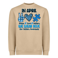 Mushroom in april we wear blue Heavyweight Sweatshirt - JahusDesignShop