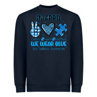 Navy in april we wear blue Heavyweight Sweatshirt - JahusDesignShop