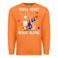 Carrot autism dad you will never walk alone support autism son t shirt Premium Sweatshirt - linhVisuals