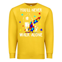 Lemon autism dad you will never walk alone support autism son t shirt Premium Sweatshirt - linhVisuals