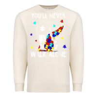 Sandshell autism dad you will never walk alone support autism son t shirt Premium Sweatshirt - linhVisuals