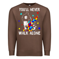 Chestnut autism dad you will never walk alone support autism son t shirt Premium Sweatshirt - linhVisuals