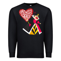 Black alice in wonderland queen of hearts off with their heads tank top Premium Sweatshirt - linhVisuals