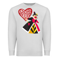Dove Grey alice in wonderland queen of hearts off with their heads tank top Premium Sweatshirt - linhVisuals