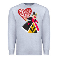 Heather Grey alice in wonderland queen of hearts off with their heads tank top Premium Sweatshirt - linhVisuals