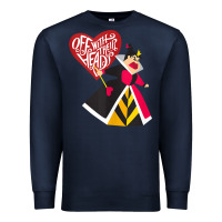 Navy alice in wonderland queen of hearts off with their heads tank top Premium Sweatshirt - linhVisuals