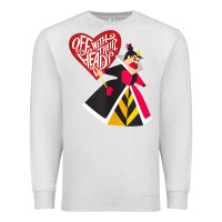 Oatmeal Heather alice in wonderland queen of hearts off with their heads tank top Premium Sweatshirt - linhVisuals