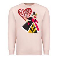 Pale Pink alice in wonderland queen of hearts off with their heads tank top Premium Sweatshirt - linhVisuals