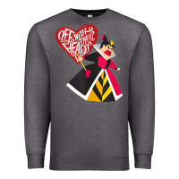 Charcoal Heather alice in wonderland queen of hearts off with their heads tank top Premium Sweatshirt - linhVisuals