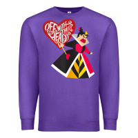 Purple alice in wonderland queen of hearts off with their heads tank top Premium Sweatshirt - linhVisuals