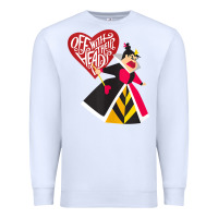 White alice in wonderland queen of hearts off with their heads tank top Premium Sweatshirt - linhVisuals