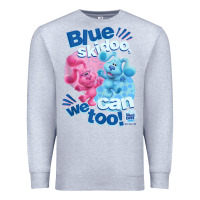 Heather Grey blue's clues & you blue skidoo, we can too tank top Premium Sweatshirt - linhVisuals