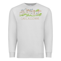 Dove Grey carcassonne france unique hand drawn art gift men women t shirt Premium Sweatshirt - linhVisuals