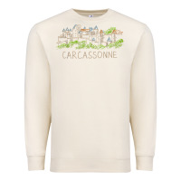 Sandshell carcassonne france unique hand drawn art gift men women t shirt Premium Sweatshirt - linhVisuals