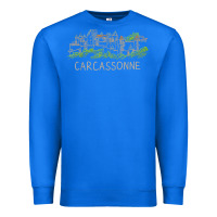 True Royal carcassonne france unique hand drawn art gift men women t shirt Premium Sweatshirt - linhVisuals
