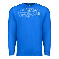 True Royal cybertrucks line art pocket futuristic ev truck cyber design t shirt Premium Sweatshirt - linhVisuals