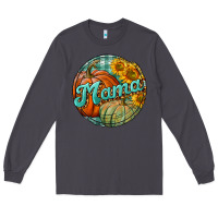 Smoke pumpkin mama with background Long Sleeve Tee - BundleAndBundleShop