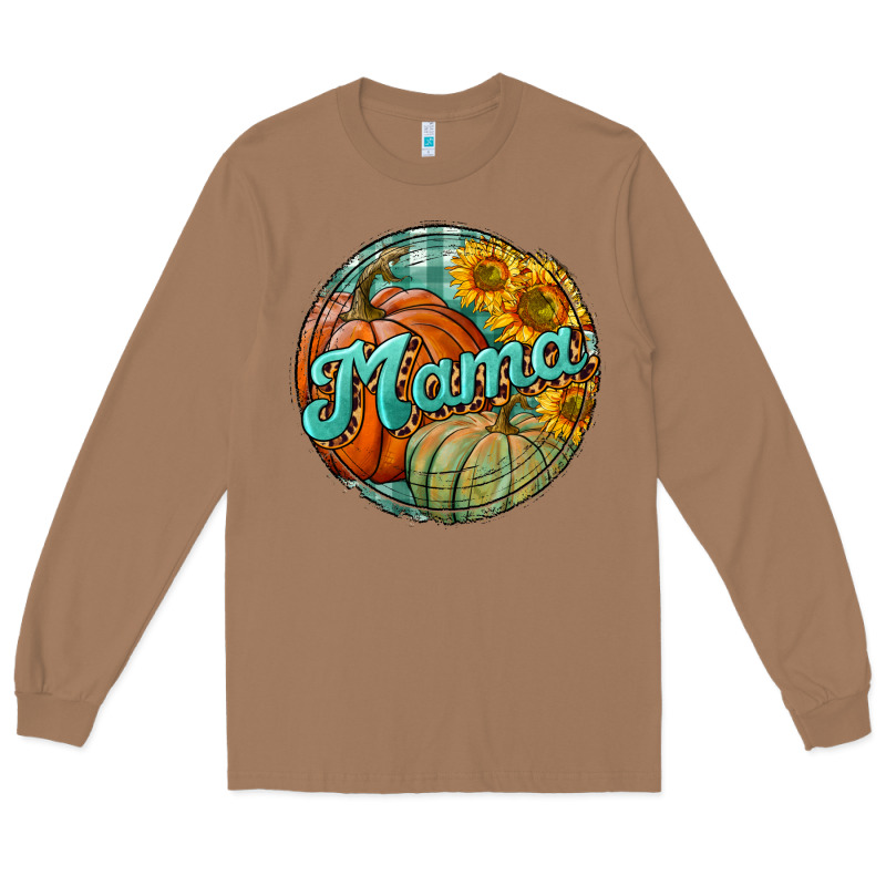 Pumpkin Mama With Background Long Sleeve Tee by BundleAndBundleShop | Teevron