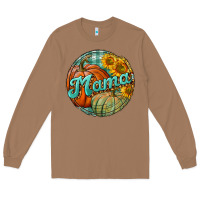 Toasted Coconut pumpkin mama with background Long Sleeve Tee - BundleAndBundleShop