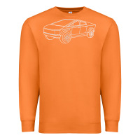 Carrot cybertrucks line art pocket futuristic ev truck cyber design t shirt Premium Sweatshirt - linhVisuals