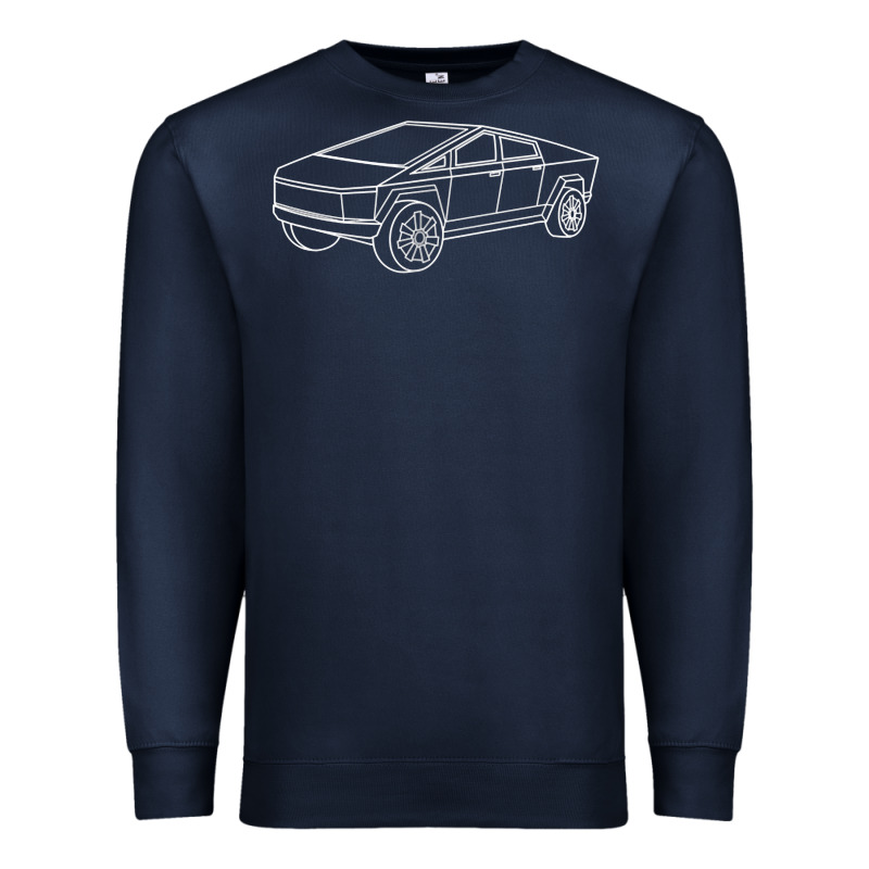 Cybertrucks Line Art Pocket Futuristic Ev Truck Cyber Design T Shirt Premium Sweatshirt by linhVisuals | Teevron